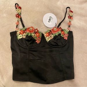 Princess Polly Black Enchante To Meet You Top